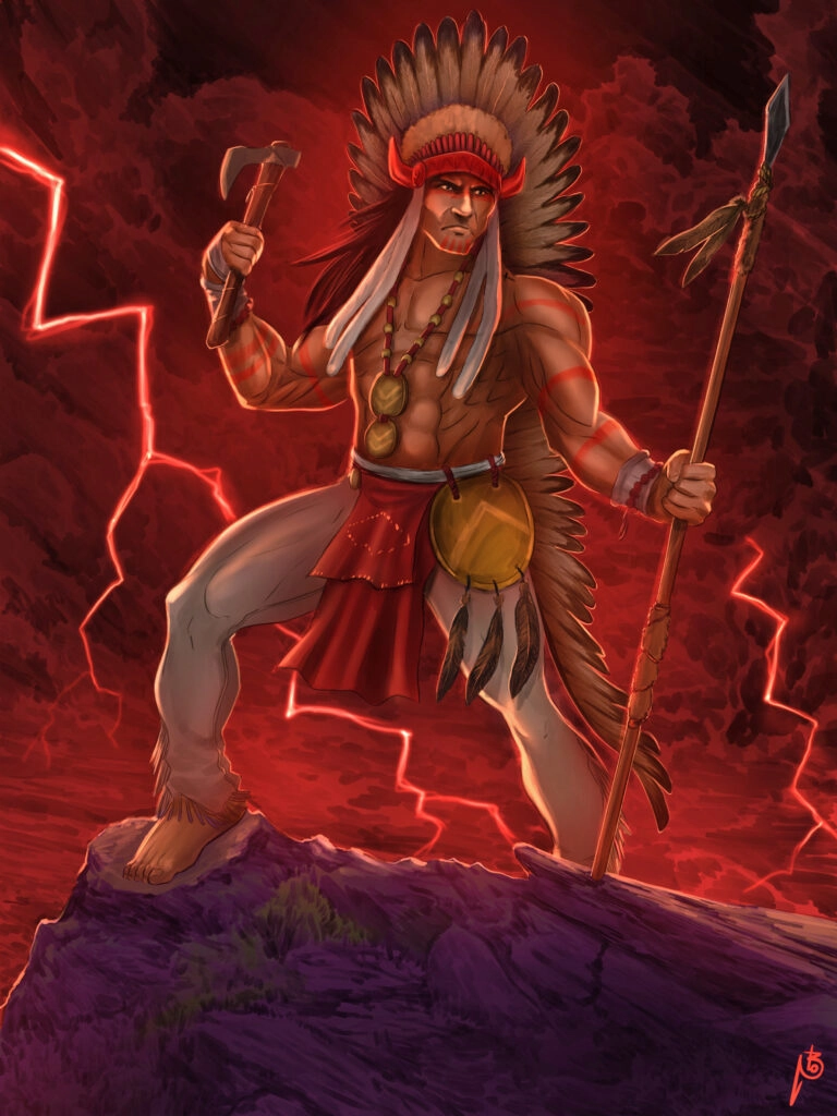Ilustración de la baraja Guerrero directo